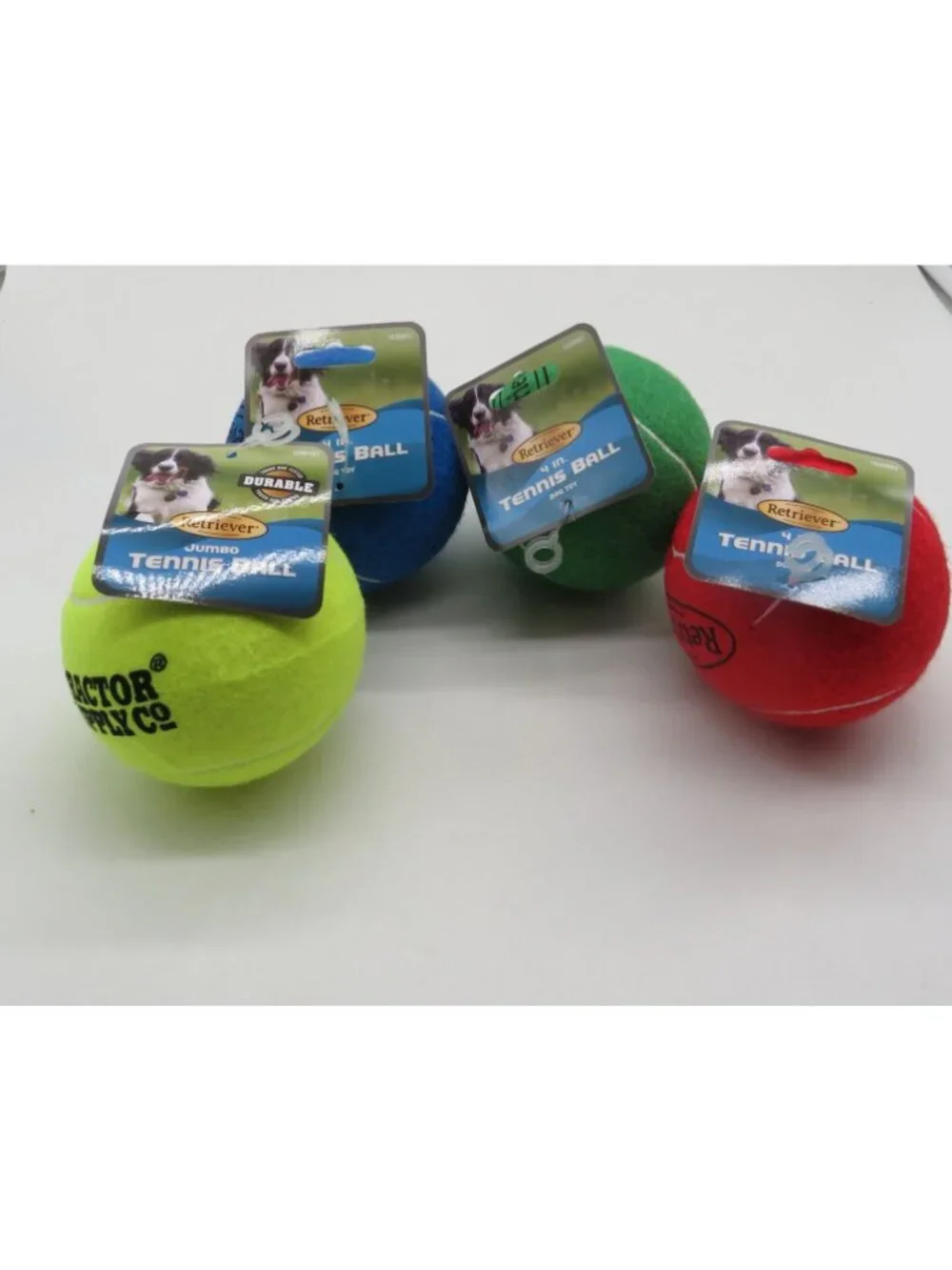 Retriever Jumbo Tennis Balls For Dogs 4-Pack Durable Dog Toys